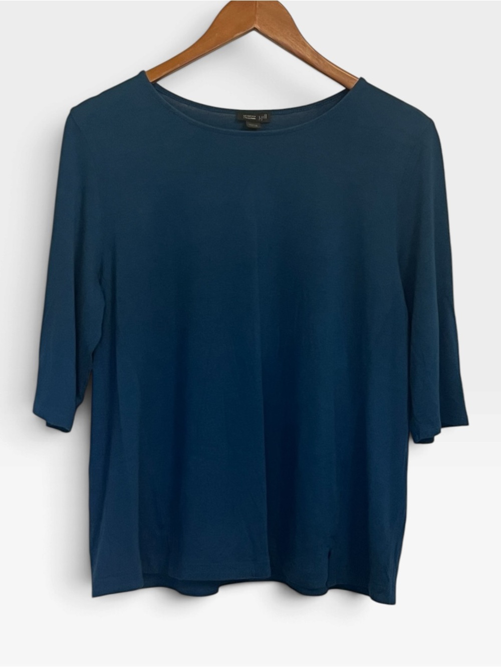 J. Jill Teal-Blue Wearever Collection 3/4 Sleeve Top
